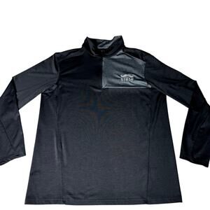 Walter Hagen Stash 1/4 Zip Pullover Mens L Black Golf Stretch Athletic